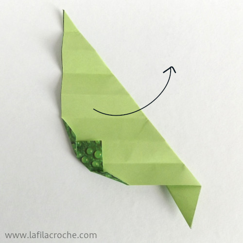 Tuto feuille nervurée origami - étape 11