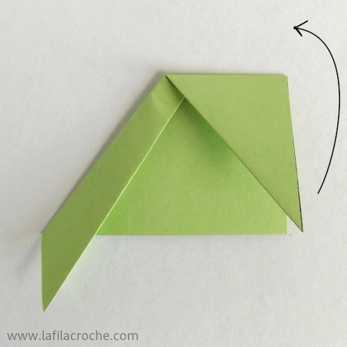Tuto feuille nervurée origami - étape 3