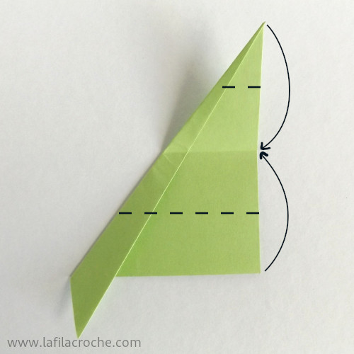 Tuto feuille nervurée origami - étape 4
