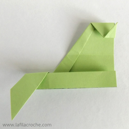 Tuto feuille nervurée origami - étape 5 terminée
