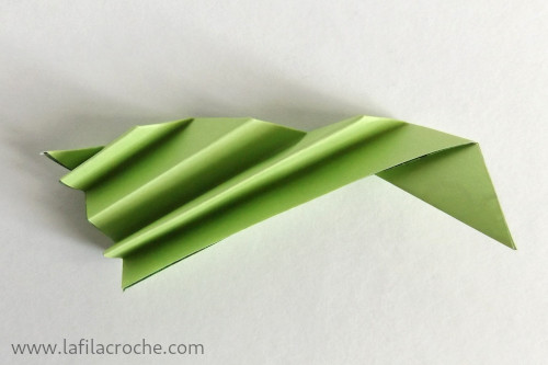 Tuto feuille nervurée origami - étape 6 terminée
