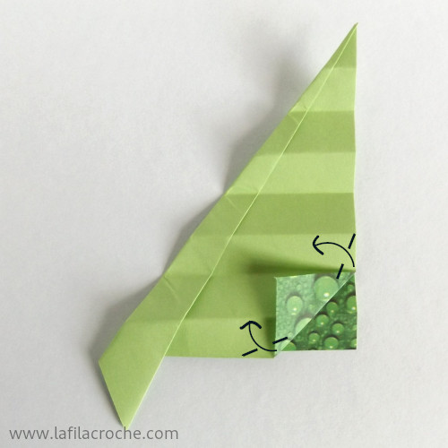 Tuto feuille nervurée origami - étape 9