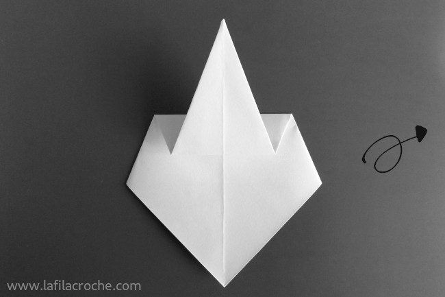 Pliage fantôme origami étape 7