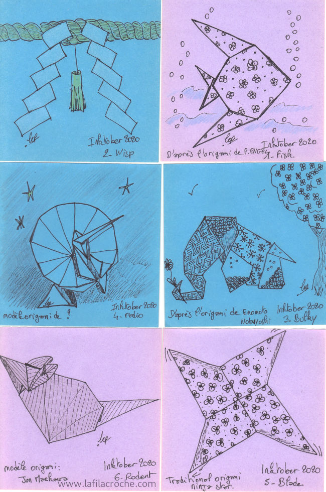 Les dessins des 6 premiers jours