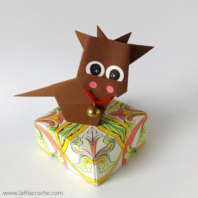 Vache en origami de Katsuhisa Yamada
