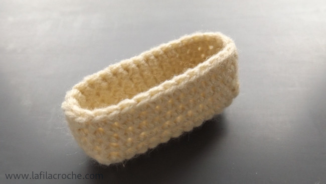 Chausson rectangulaire au crochet