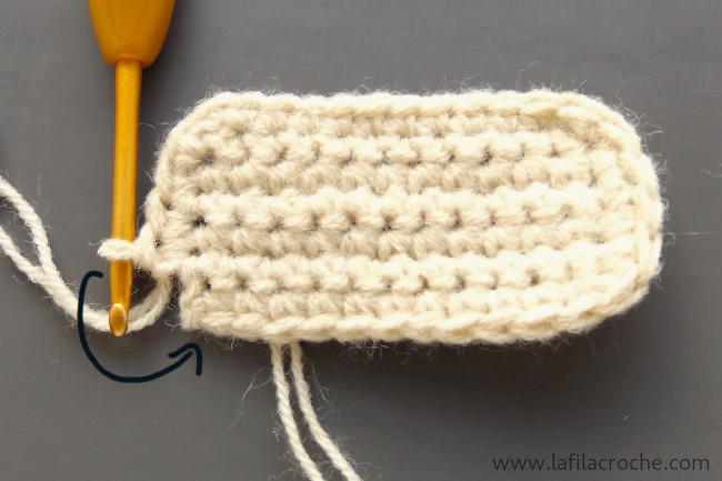 Premier tour de crochet terminé