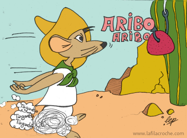 Scan du dessin Scurry colorisé numériquement