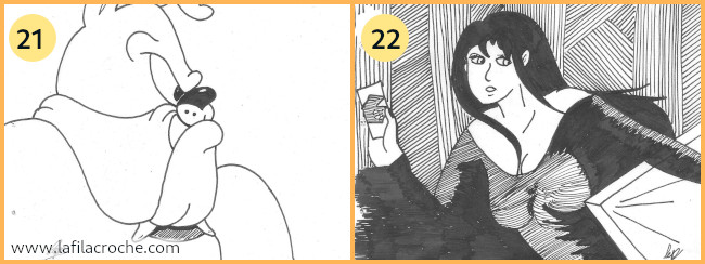 Dessins 21 et 22 pour inktober