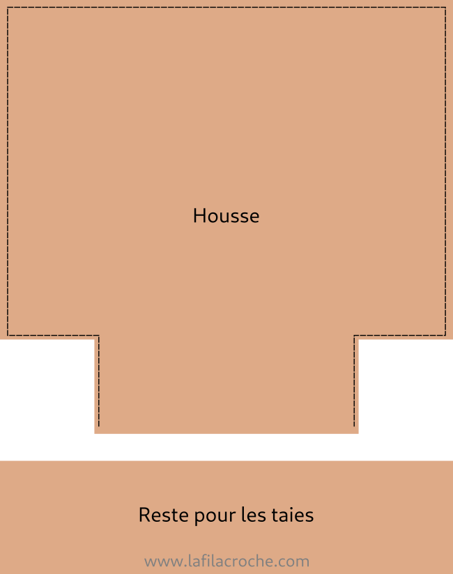 schéma de la découpe de la housse
